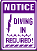 Dive-in sign